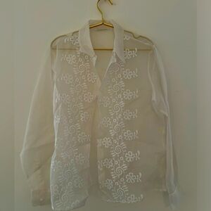 Embroidered Silk Shirt